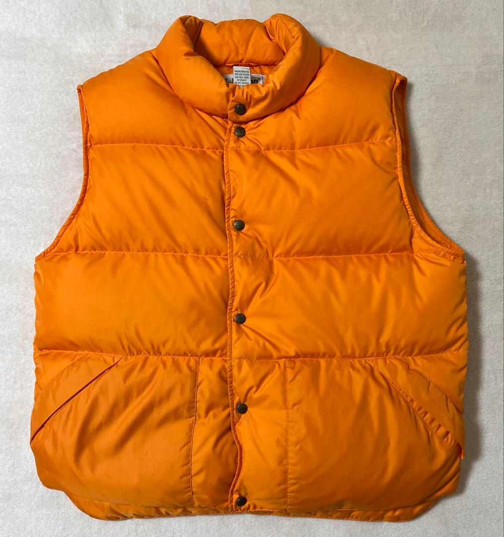 90s 人気のマンゴーオレンジ エルエルビーン ダウンベスト