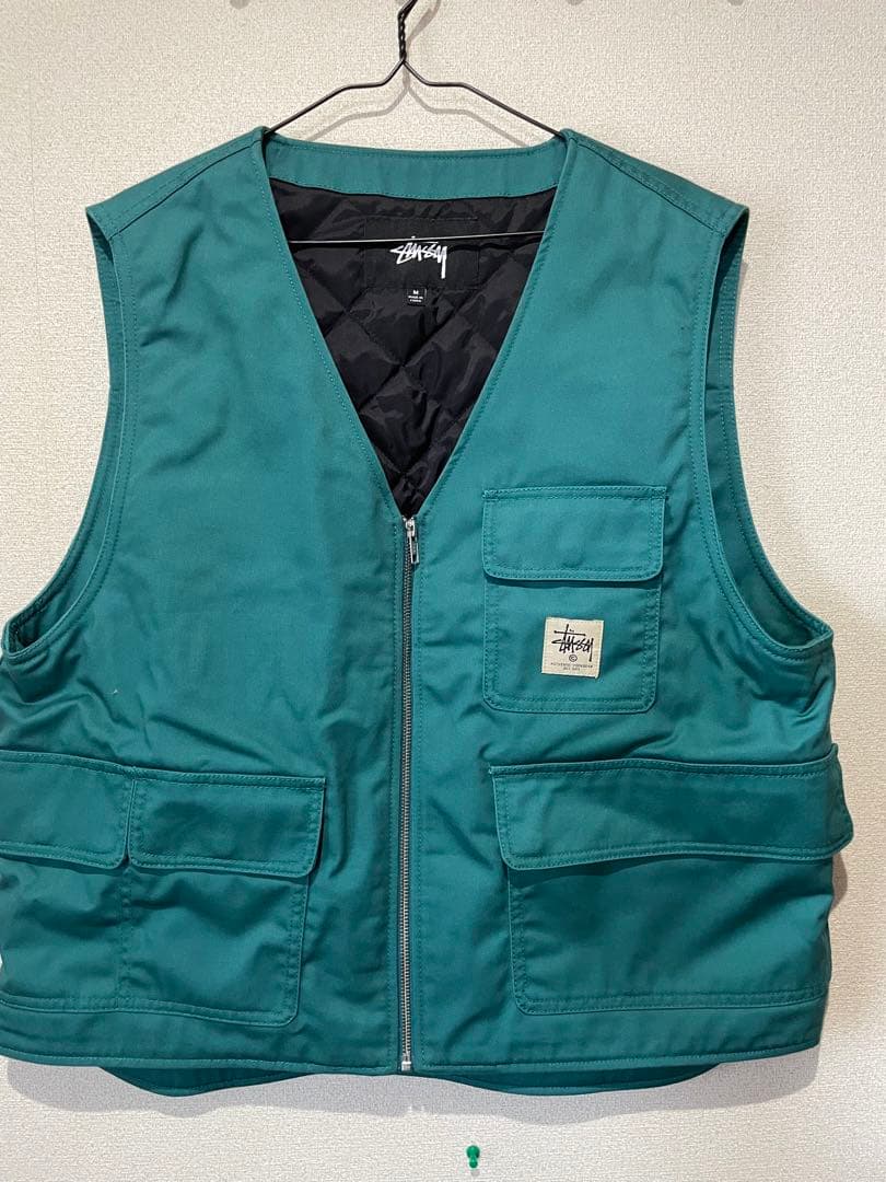 Stussy メンズ ベスト L 緑