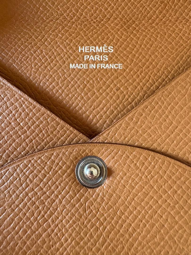 HERMES エルメス　カルヴィ エトゥープ カードケース　名刺入れ　パスケース