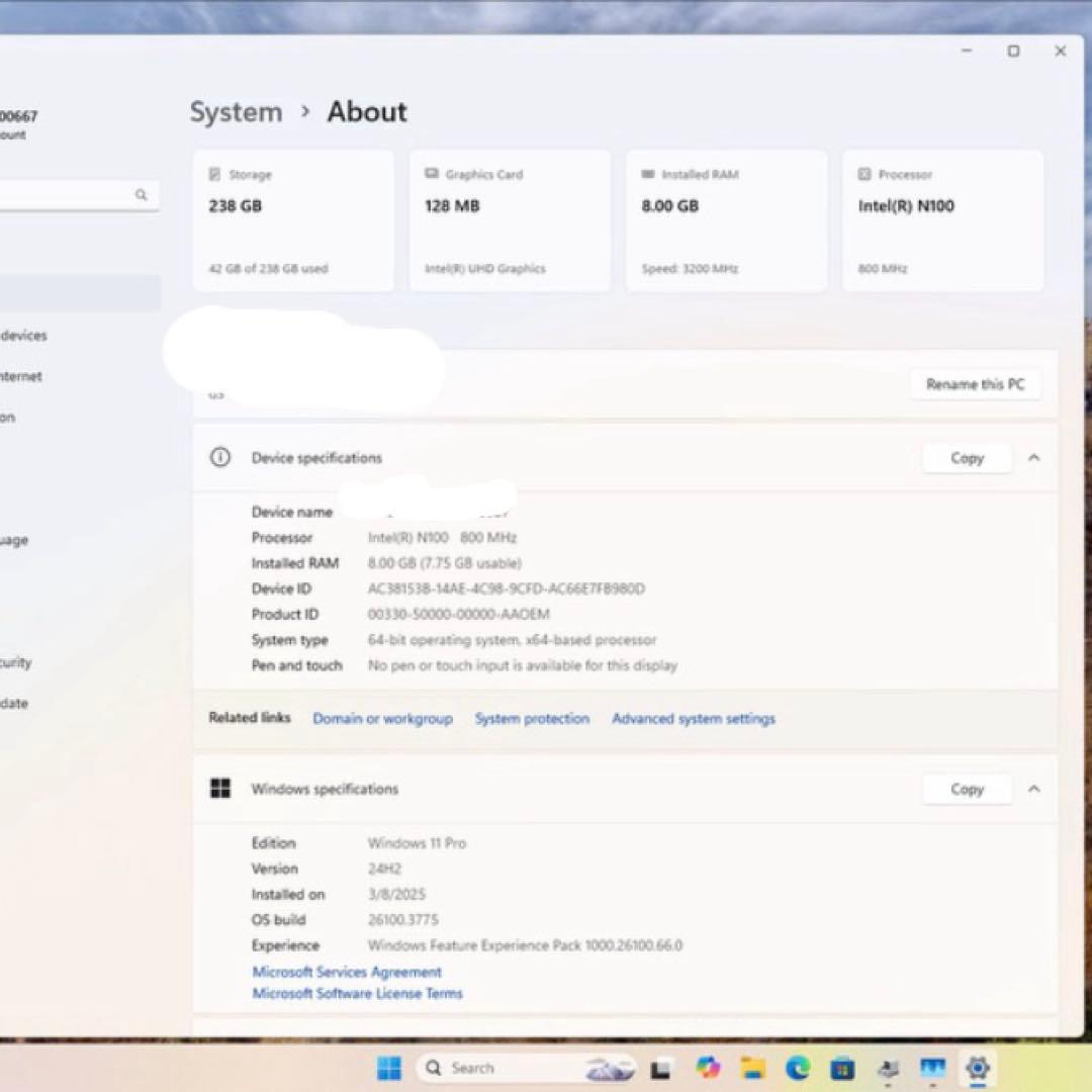 GMKtec Nucbox G3 N100,容量256GB,windows11