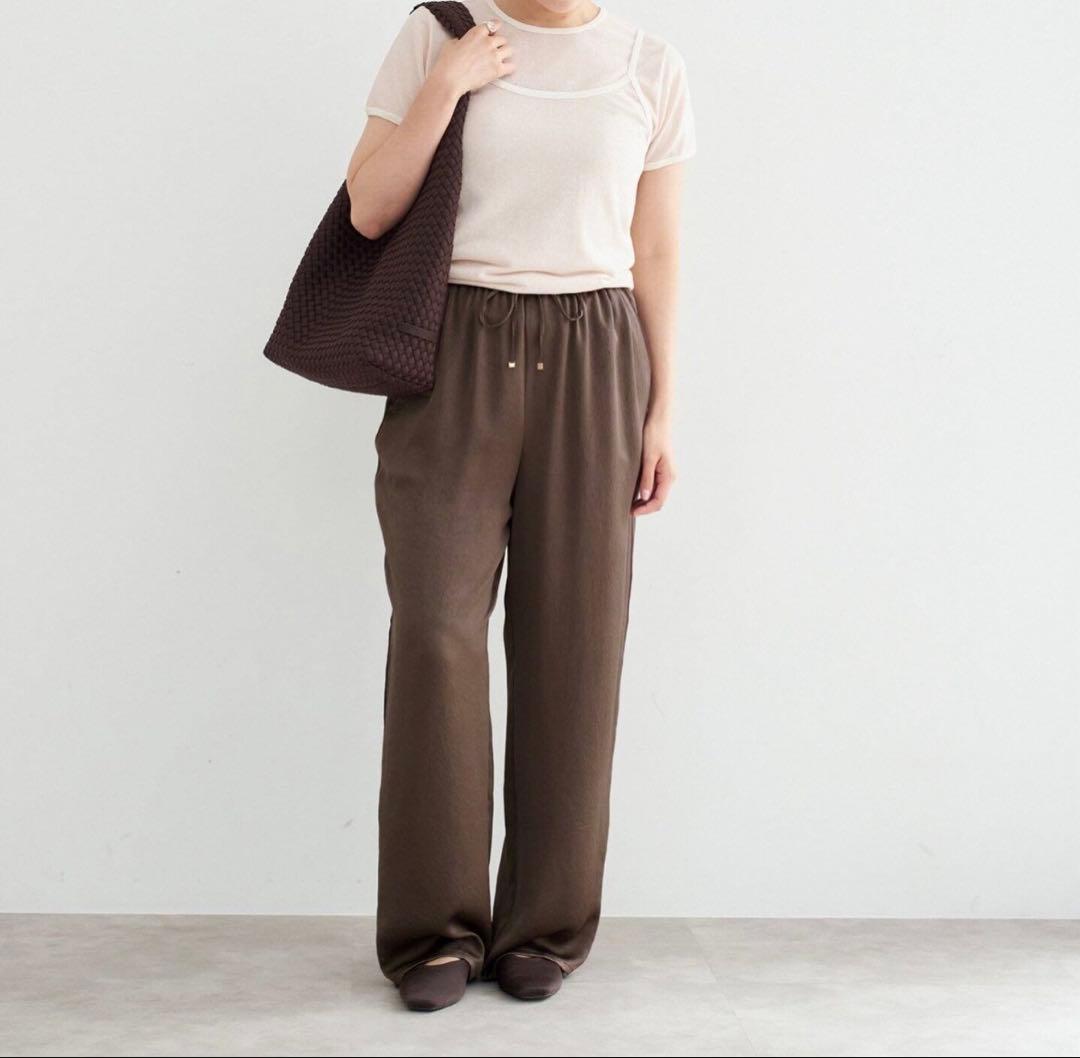 イエナ　サテンリラックスパンツ