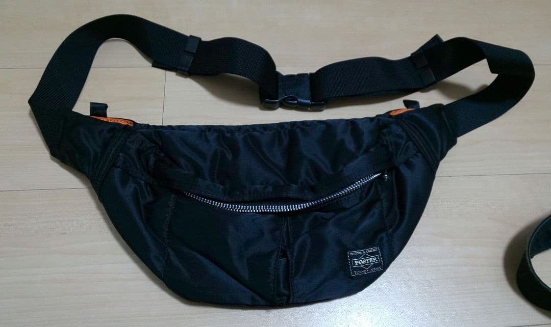 PORTER ブラック ウエストバッグ