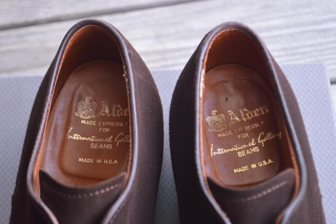 美品　ALDEN　Vチップ　6.5D　ダークブラウン　モディファイドラスト