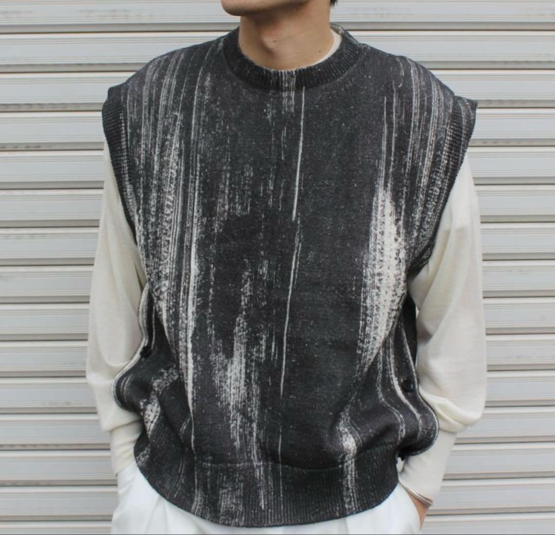 m*a様 【YOKE】Printed Cotton Crewneck Vest