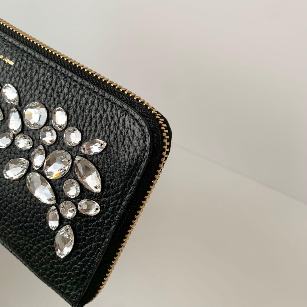 【A.D.M.J.】ADMJ L字ファスナー　ウォレット　スワロフスキー　新品