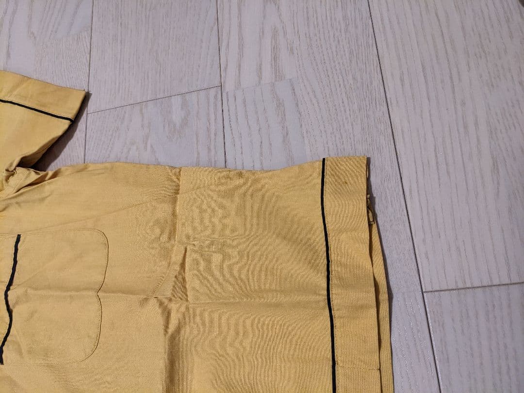 60's古着　Hilton イエロー ショートスリーブ ボーリングシャツ