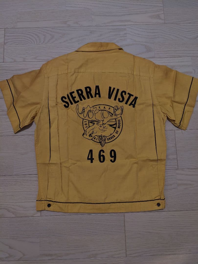 60's古着　Hilton イエロー ショートスリーブ ボーリングシャツ