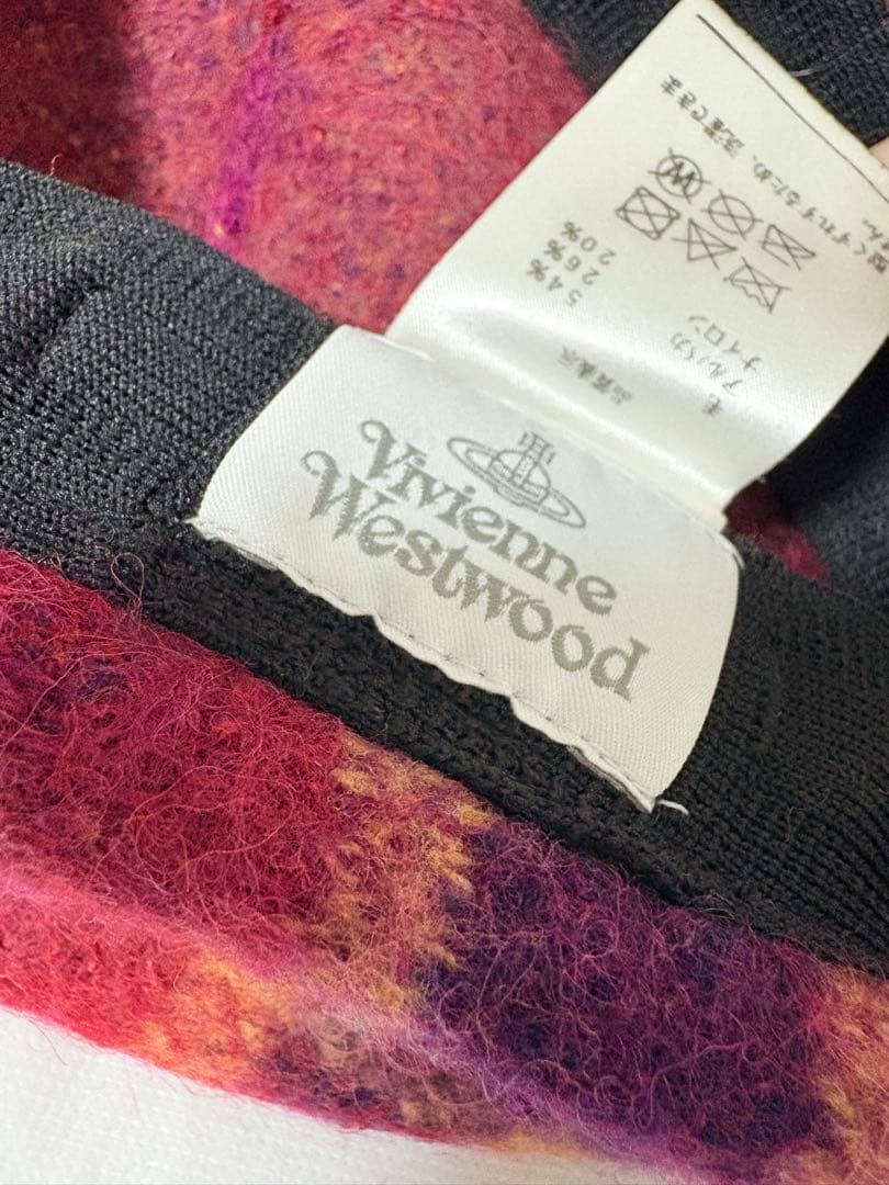 Vivienne Westwood アルパカ26% ベレー帽　オーブ　チェック柄
