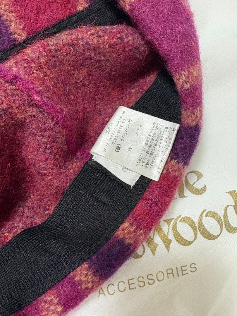 Vivienne Westwood アルパカ26% ベレー帽　オーブ　チェック柄