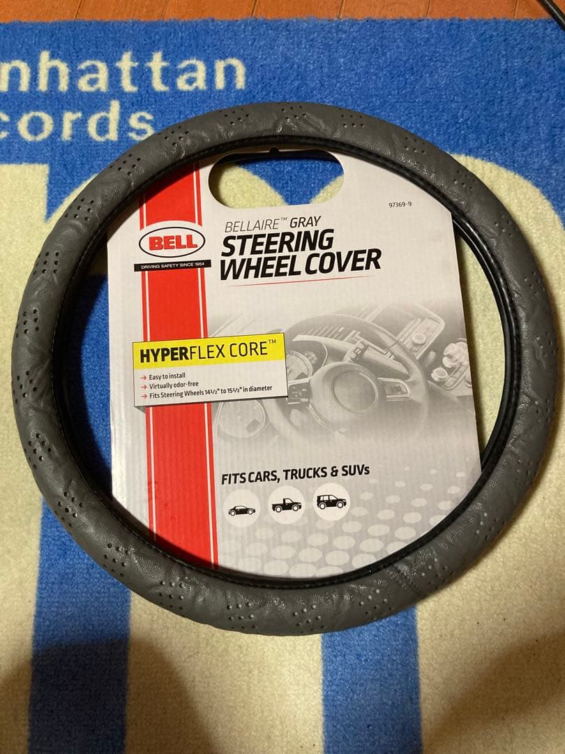 ラス1！USDM BELL ハンドルカバー　ステアリングカバーグレー