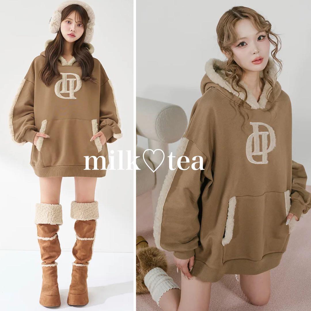 新品タグ付 モカ フリー DDボアスウェットフーディー ダーリッチ