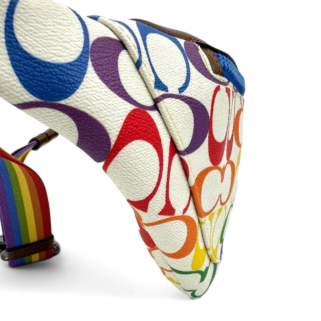 COACH 1809 シグネチャー マルチカラー ボディバッグ ウエストバッグ