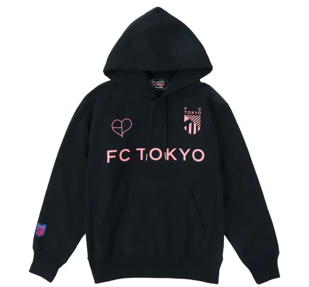 FC東京×BLACKPINK ブラック ロゴ フーディ【Mサイズ】