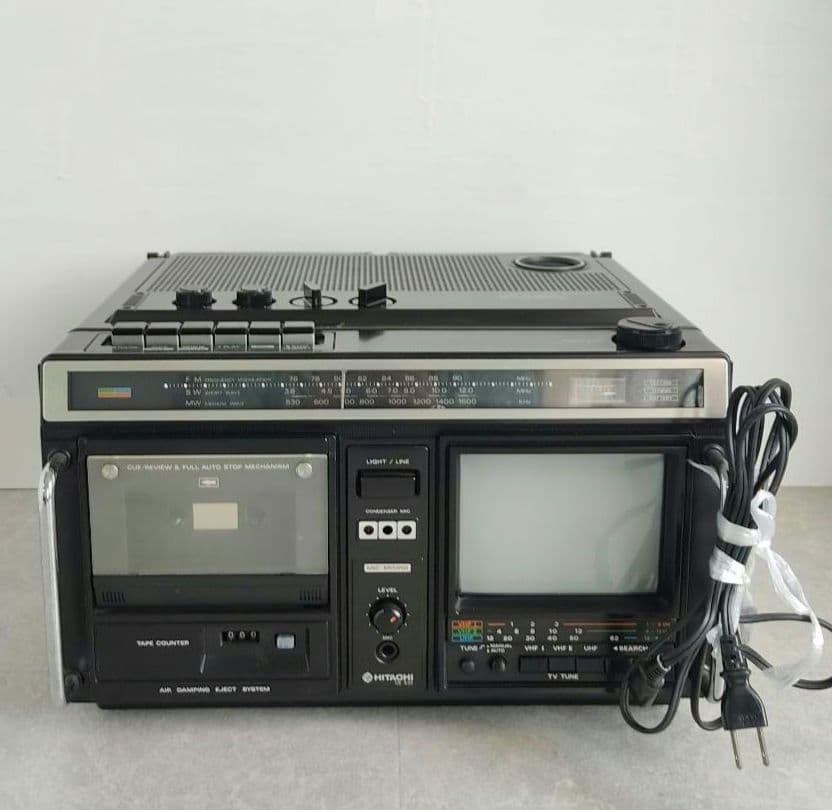 【レトロ】TRIMODE ポータブル TV/カセット/ラジオ 3WAY