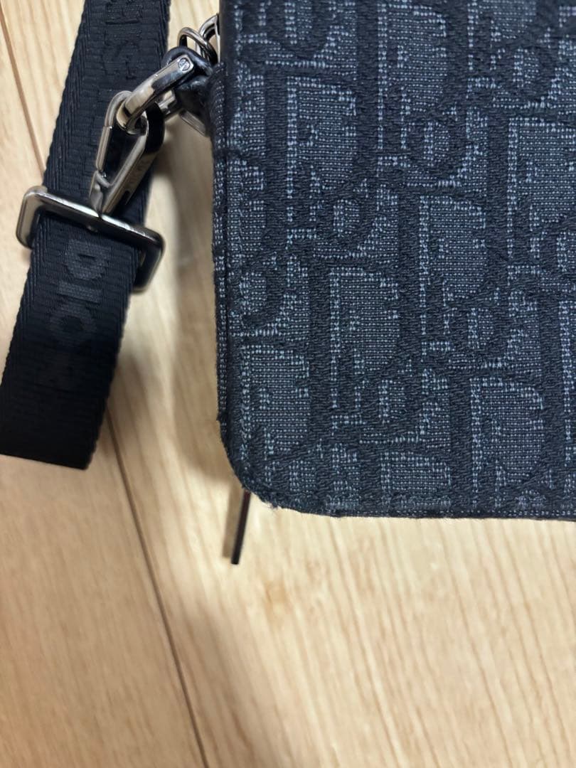 【早い者勝ち】Dior ブラック ショルダーバッグ　オブリオーク　ジャカード