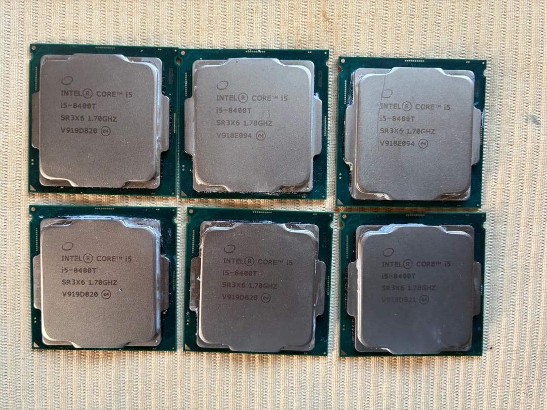 Intel Core i5-8400T CPU 6枚セット