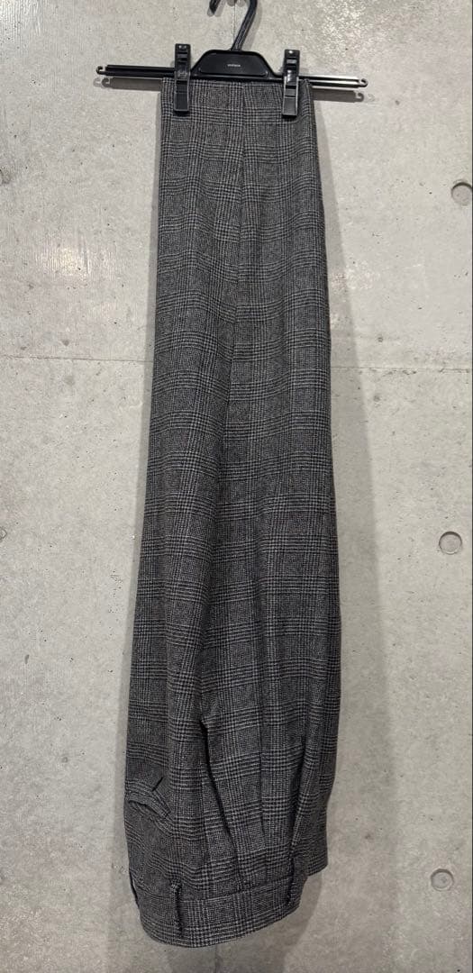 パンツ stein GLEN CHECK TWO TUCK WIDE TROUSERS