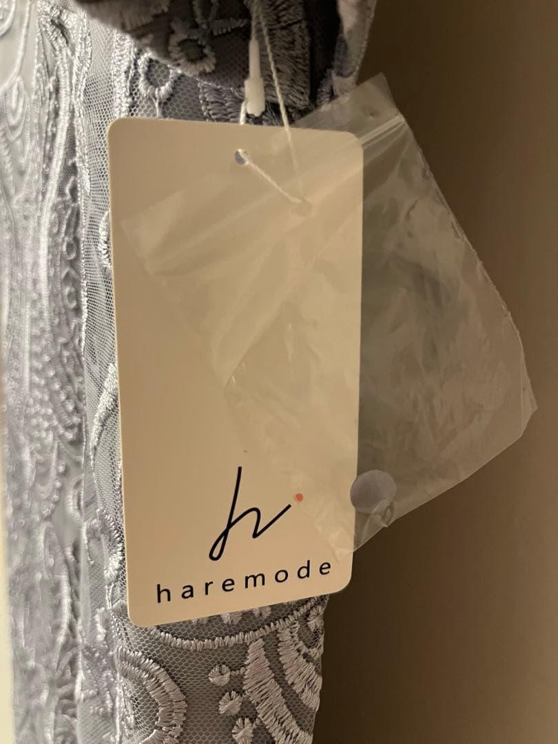 ハレモード　タグ付き　結婚式　エンブロイダリーコクーンドレス