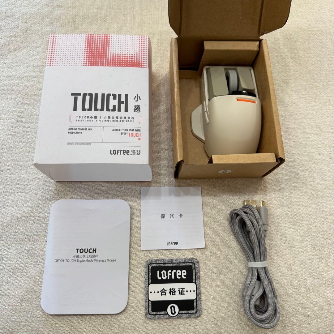 LOFREE Touch PBT ワイヤレスマウス Block ライトグレー