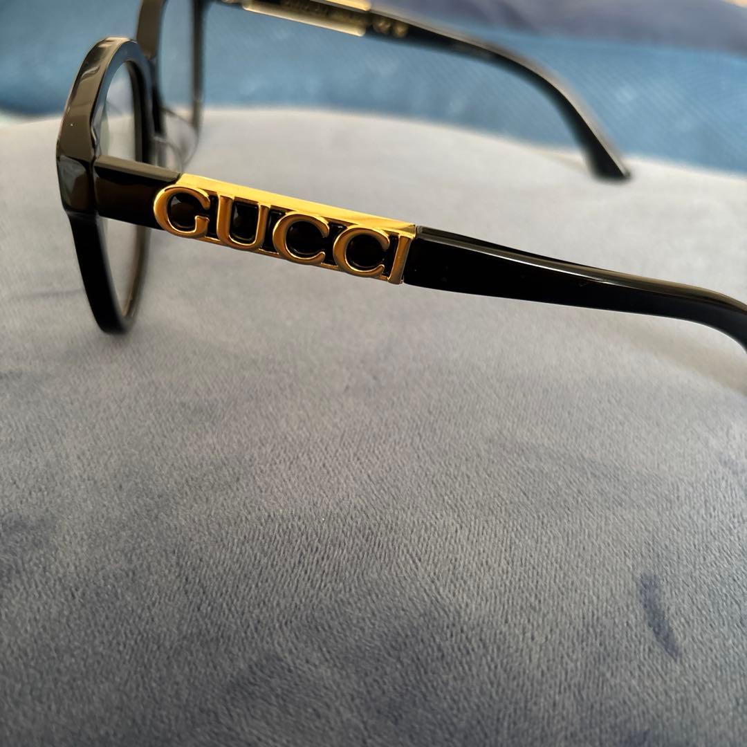 GUCCI GG0061S ブラックオーバル眼鏡