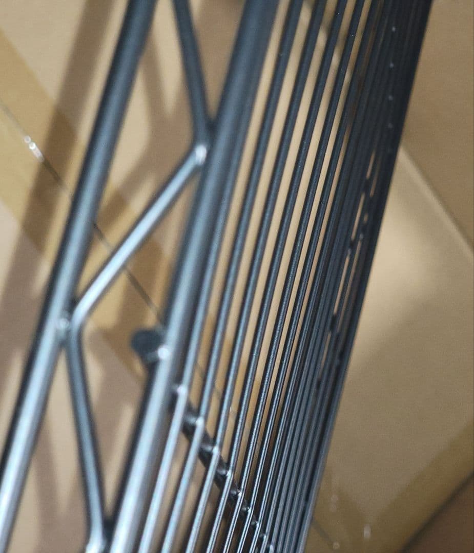 ハンガーラック 金属製 棚付き 突っ張り式 ブラック 幅180 高194