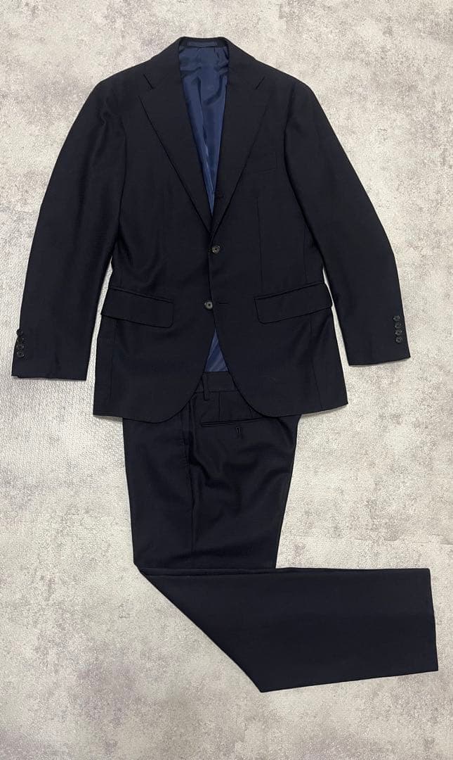 sora@断捨離中ビームス 最高級 ブリッラ メンズスーツ ダークネイビー