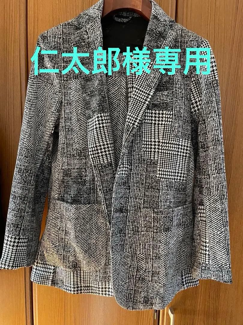 1PIU1UGUALE3 RELAXハウンドトゥースジャガードジャケット＋パンツ