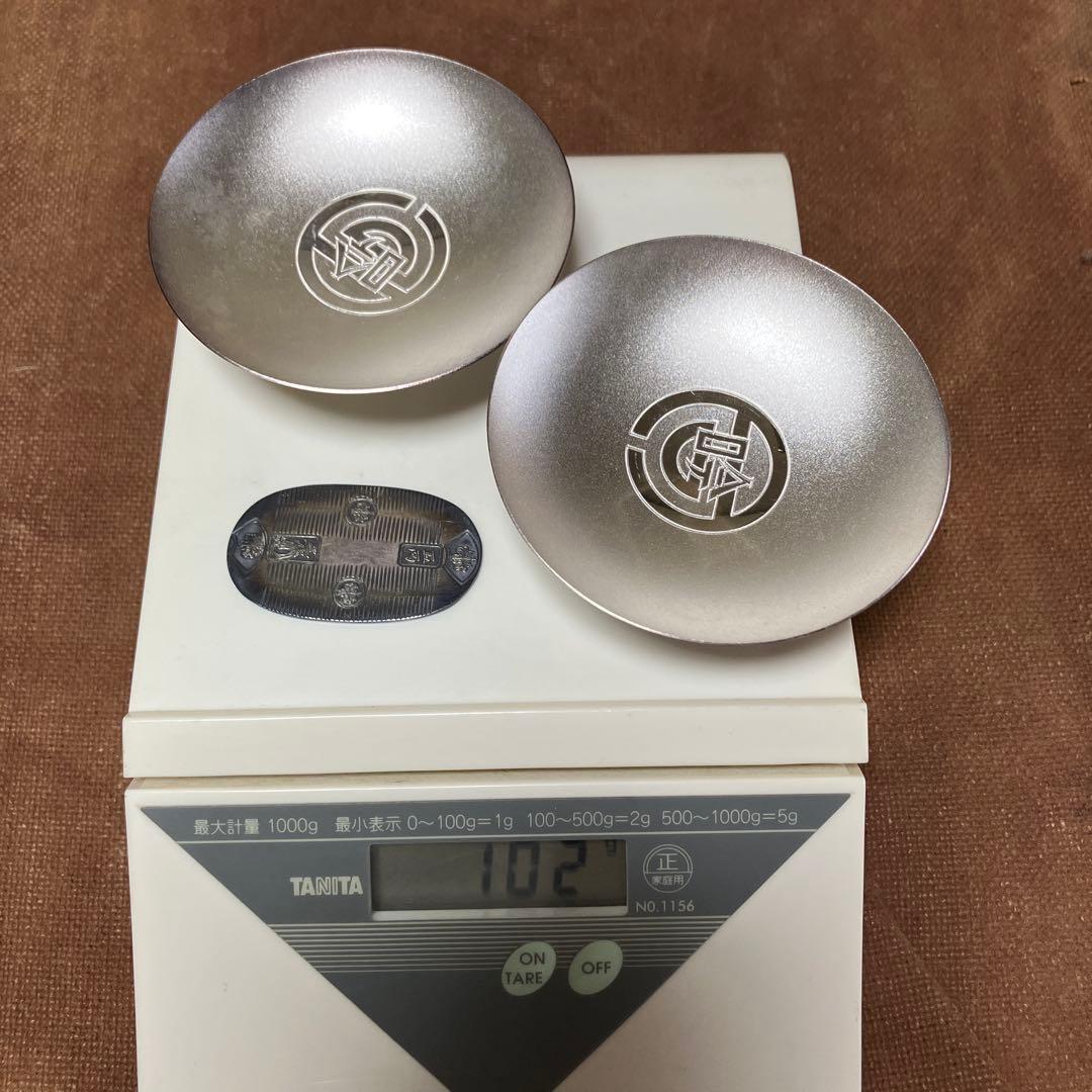 純銀　銀盃　小判　純銀刻印有り　まとめて102g コレクション