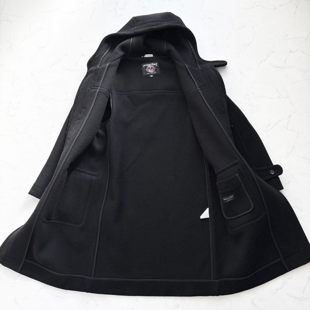 インバーティア ダッフルコート ジョシュアエリス 英国製 ブラック 38
