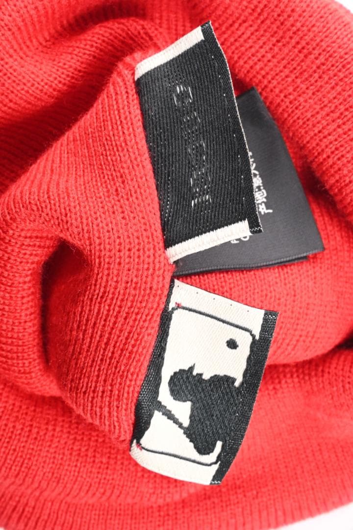 グッチ ×MLB ニューヨークヤンキース ビーニー ニットキャップ 帽子 レッド