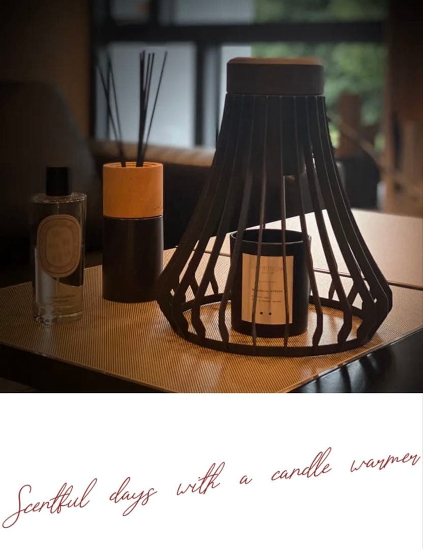 火を使わないキャンドルウォーマー　間接照明　アロマ　替え電球付き