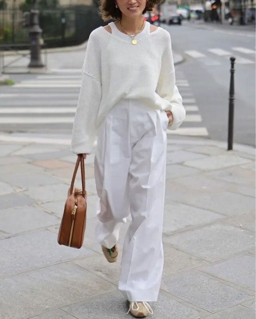 〈未使用〉gypsohilaジプソフィアスタイリッシュチノパンツホワイト36