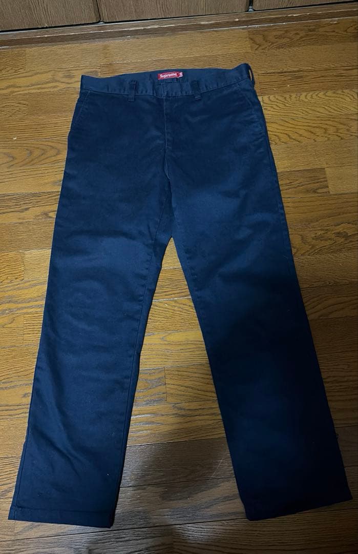 Supreme ネイビー チノパン
