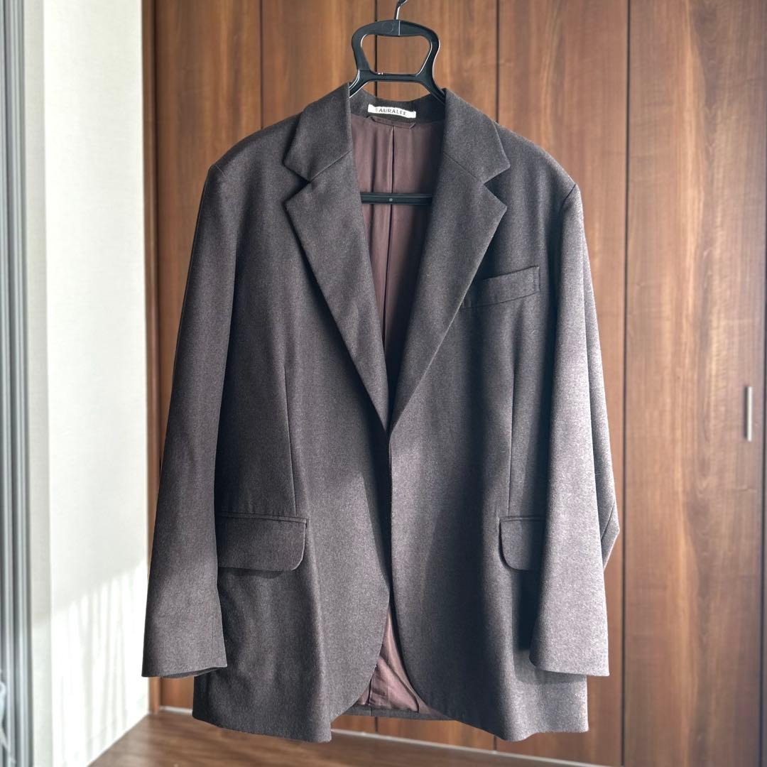 ジャケット・アウター AURALEE WOOL FULLING FLANNEL JACKET 0