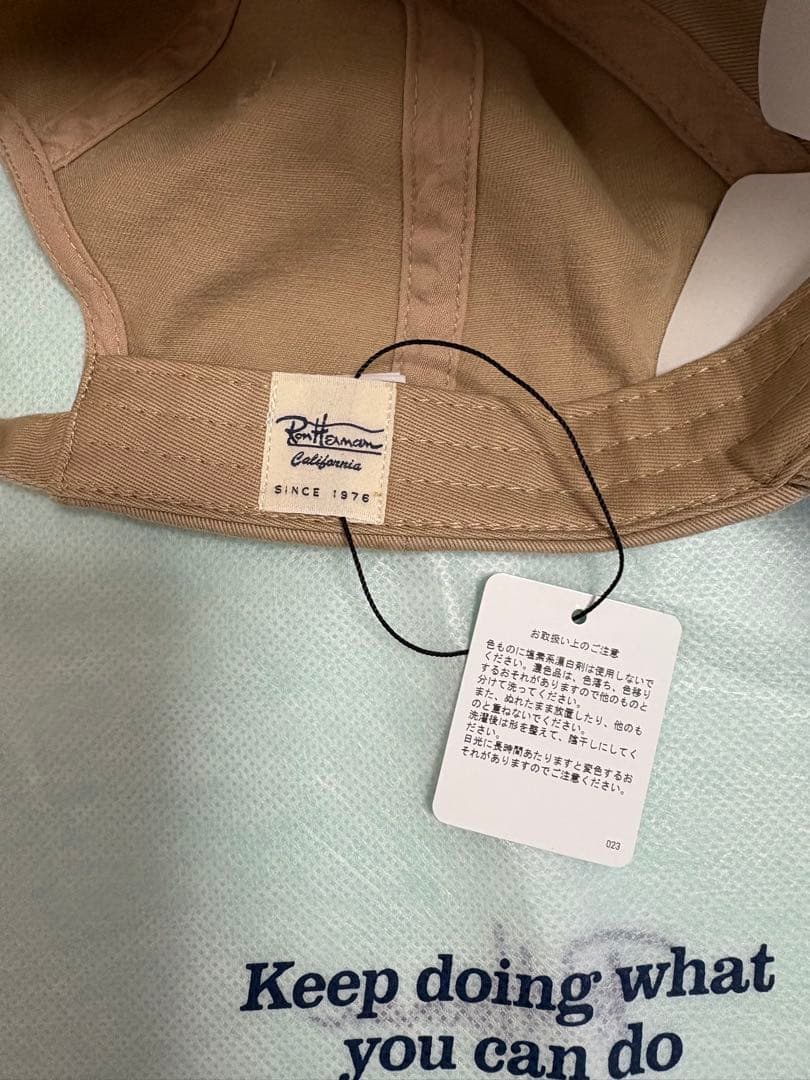 帽子のみ発送　正規品 ロンハーマン ロゴキャップ ベージュ