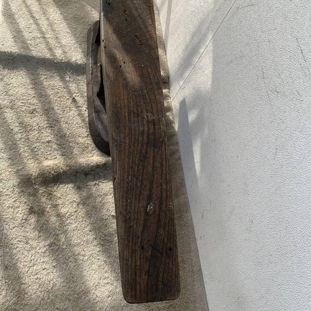 薬研　鉄製　骨董　大きめ　古道具　調剤道具　くすり調合　薬草　　XZ4236