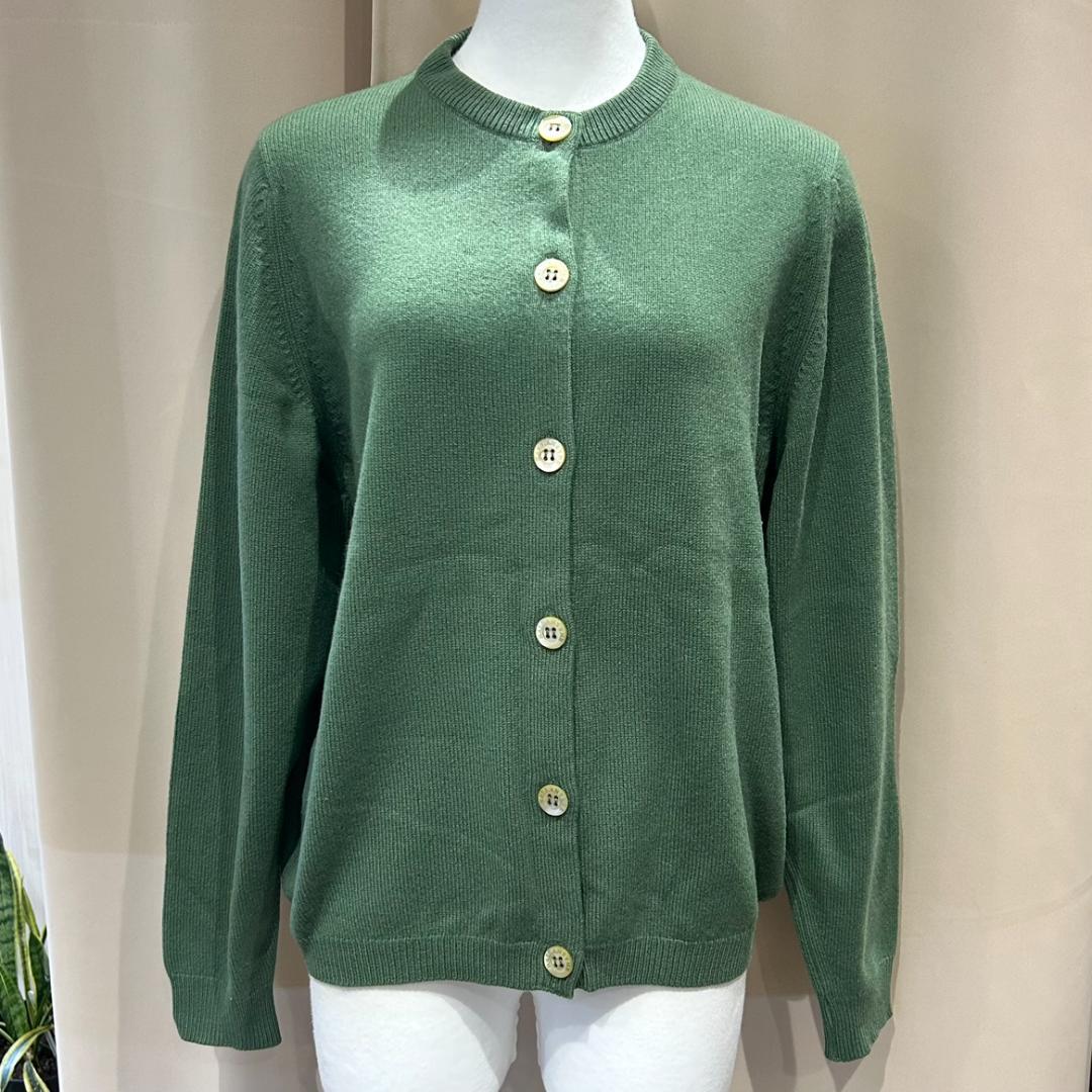 BALLANTYNE　バランタイン　カーディガン　カシミア　44　グリーン