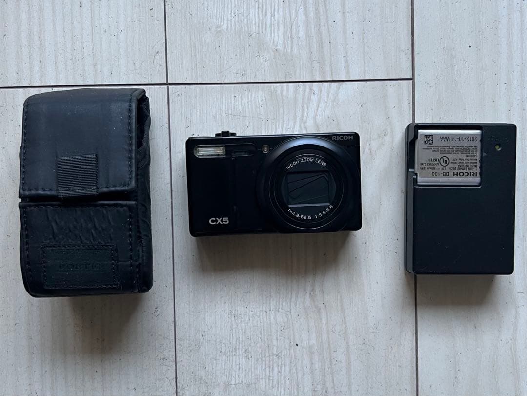 【美品】コンパクトデジタルカメラ CX5 porter箱、説明書、専用ケース付き