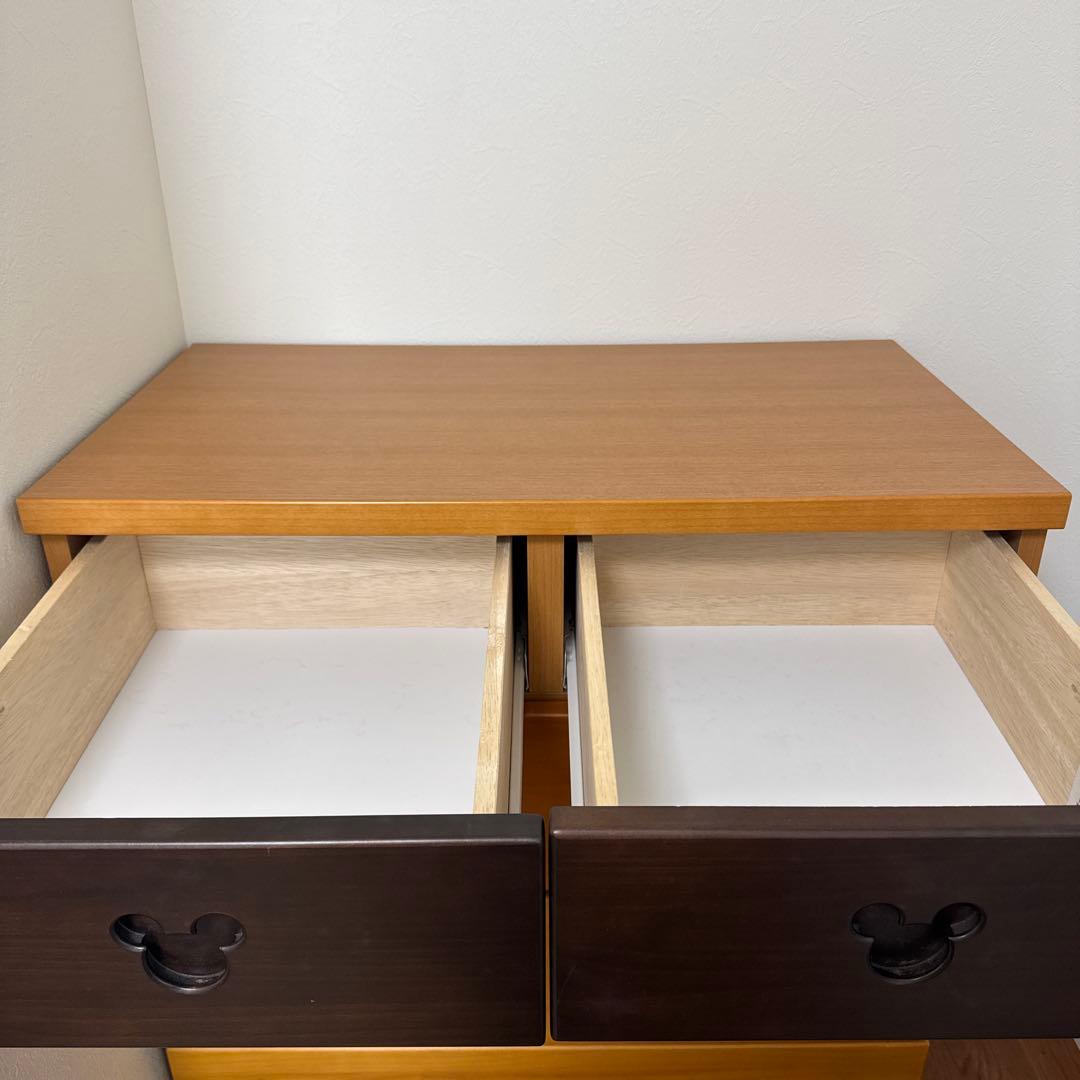 ミッキーマウス取っ手の5段チェスト　ミッキータンス