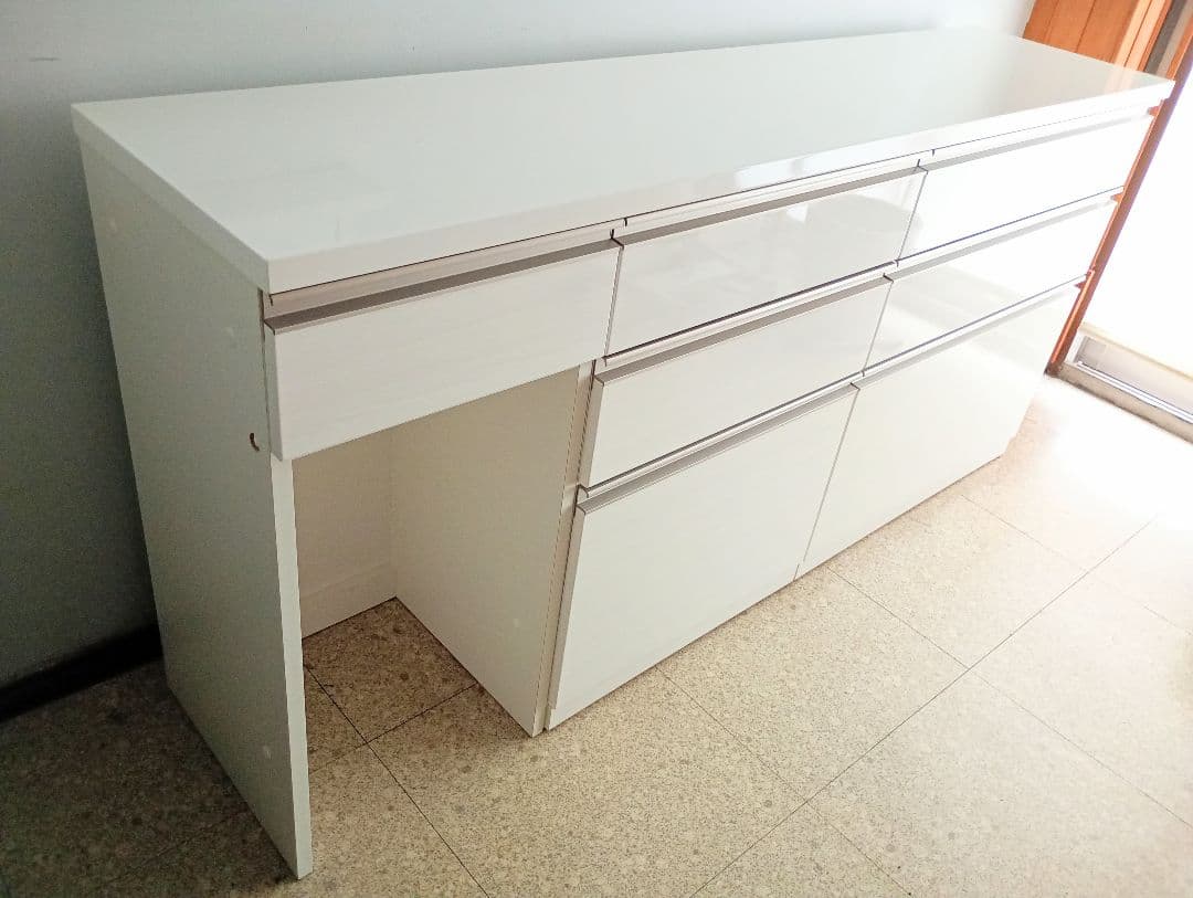 幅180【美品ニトリ】10万リガーレ組み合わせキッチンボード/チェスト/食器棚