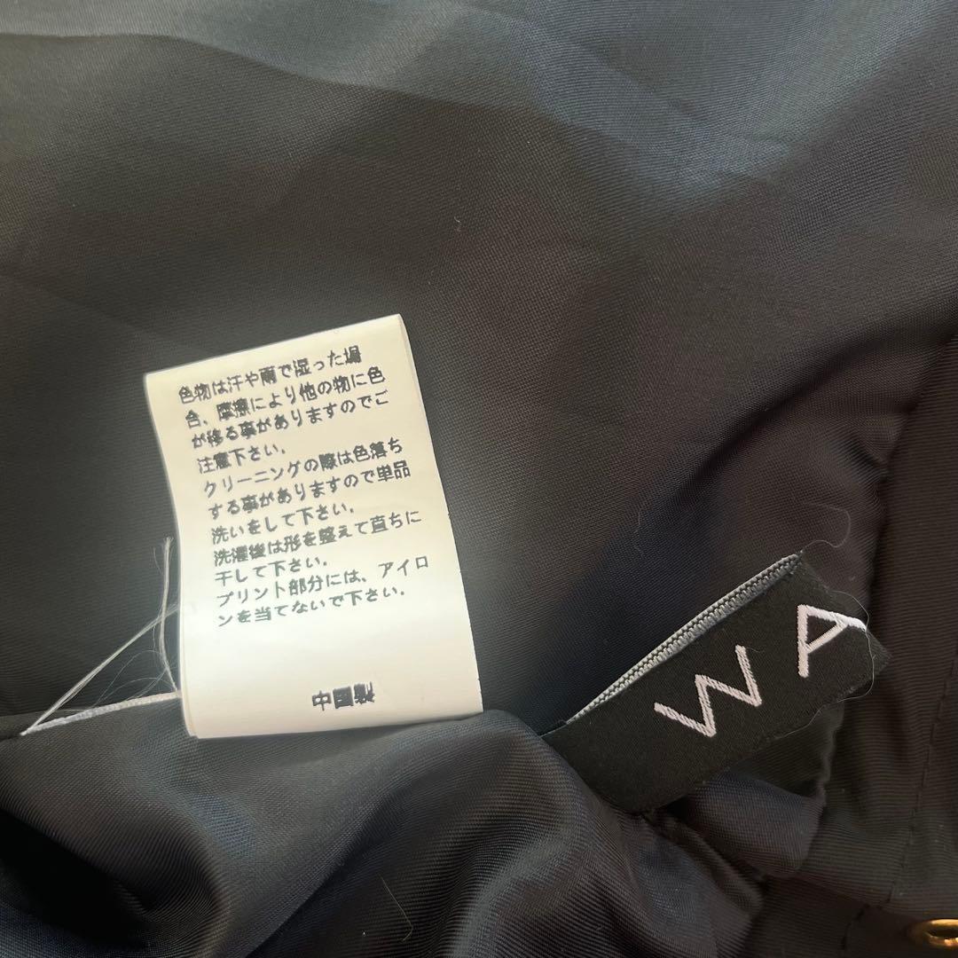 ドッキングジャケット デニムブルゾン フリル 短丈 異素材 黒 F MA-1