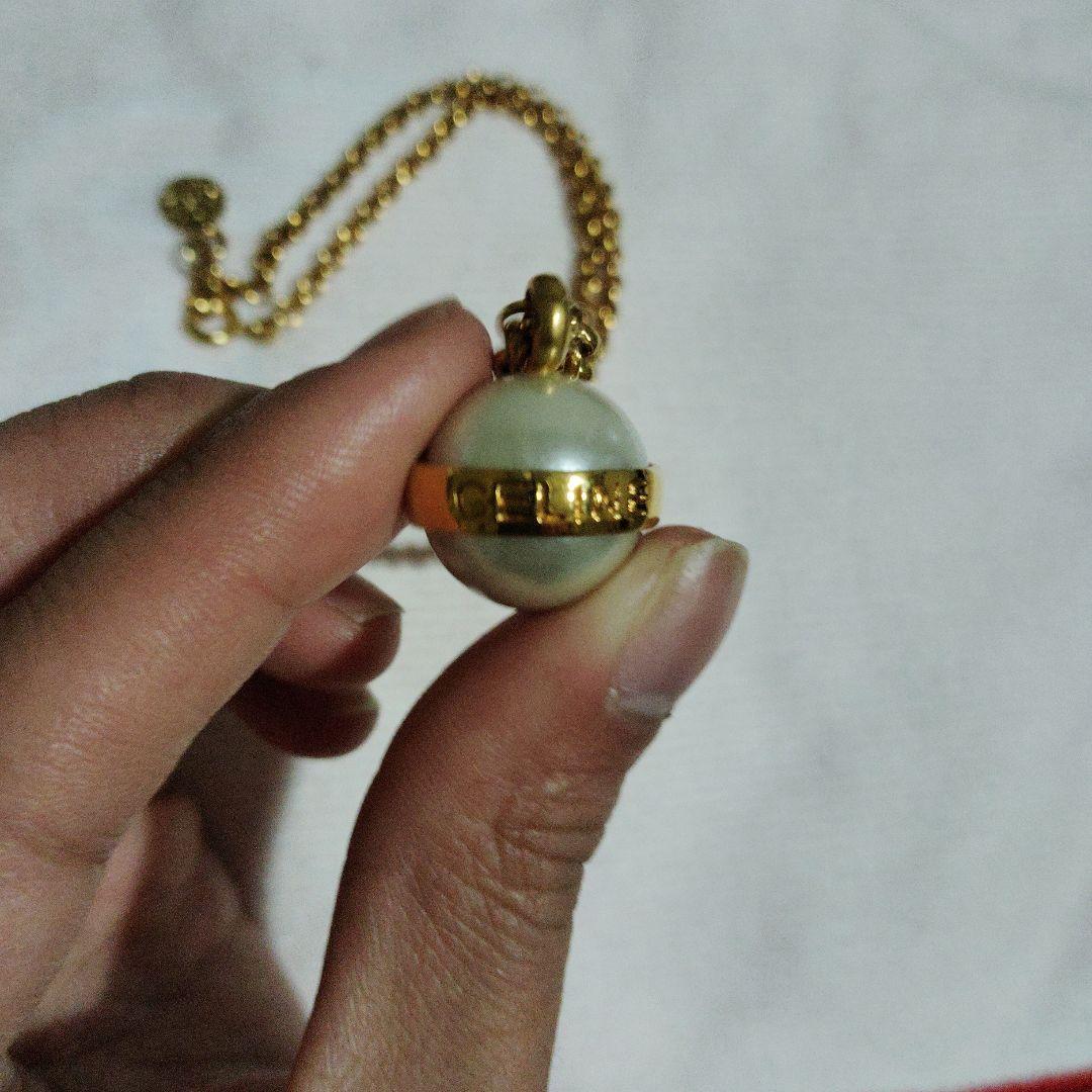 CELINE パール ゴールドトーン ネックレス