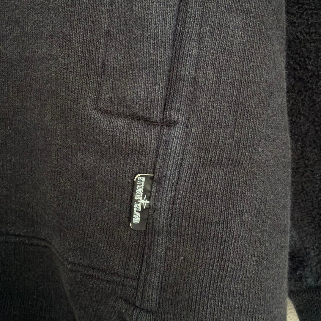 【美品✨Lサイズ】ストーンアイランド　トレーナー　ドッキング　黒　真贋済み