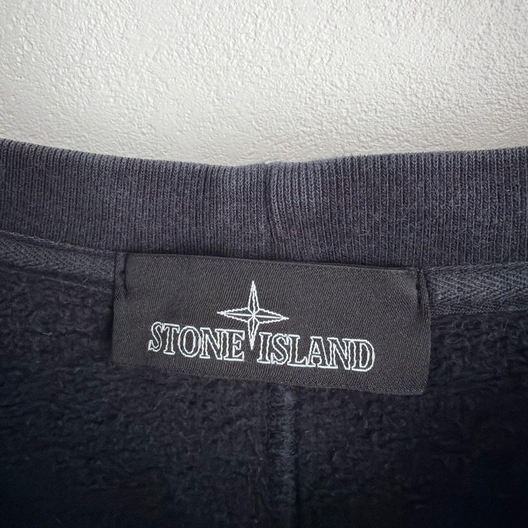 【美品✨Lサイズ】ストーンアイランド　トレーナー　ドッキング　黒　真贋済み
