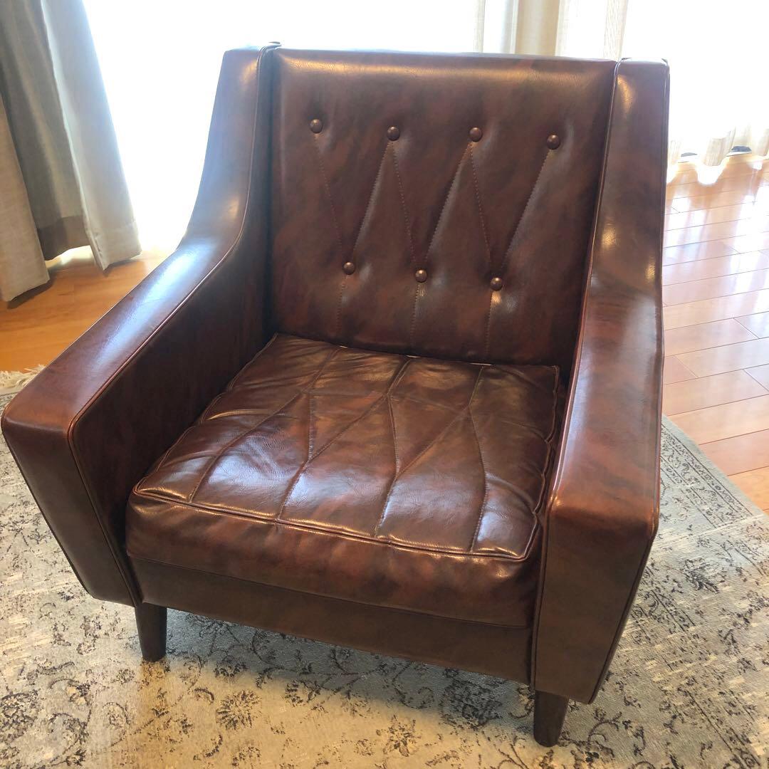 ◆本日限定価格◆カリモク ロビーチェア ヴィンテージ ソファ 1シーター