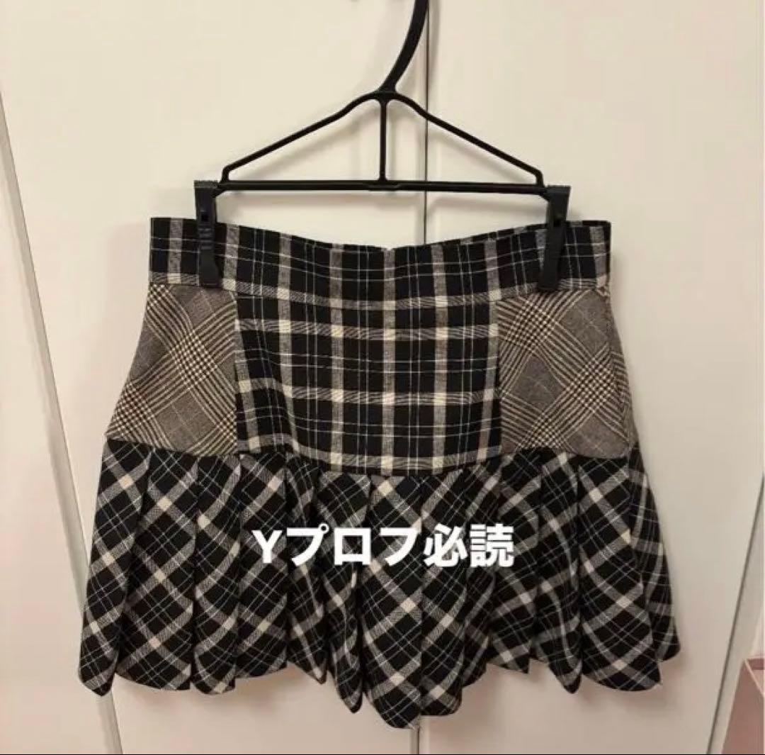 【正規品】andmary Coco check pleats skirt M