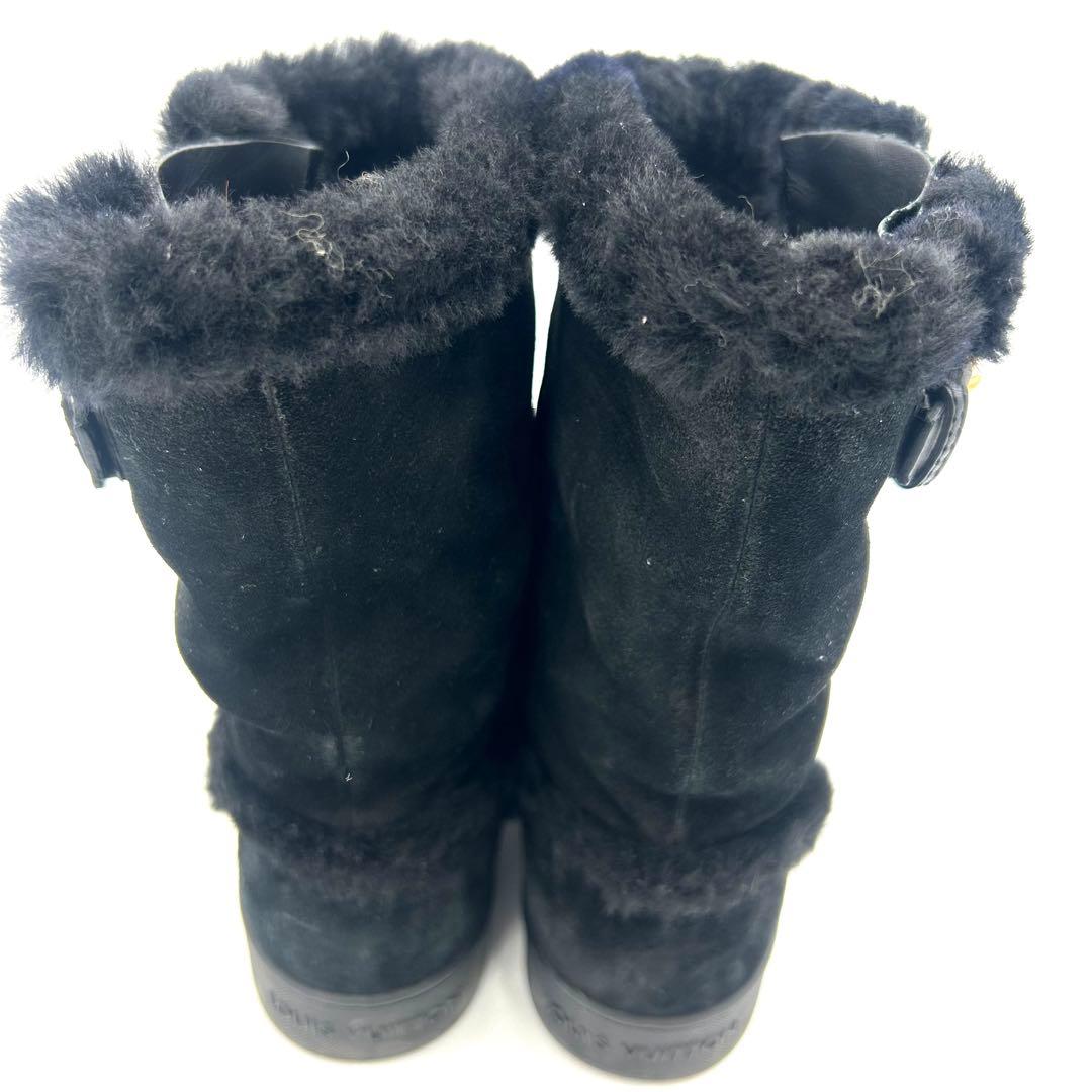 LOUIS VUITTON ルイヴィトン ムートンブーツ スエード ベルト LV