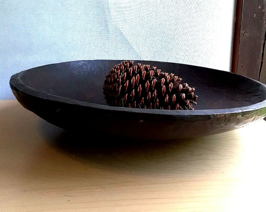 こね鉢　木彫り　くりぬき　　 木製器　古道具　アンティーク