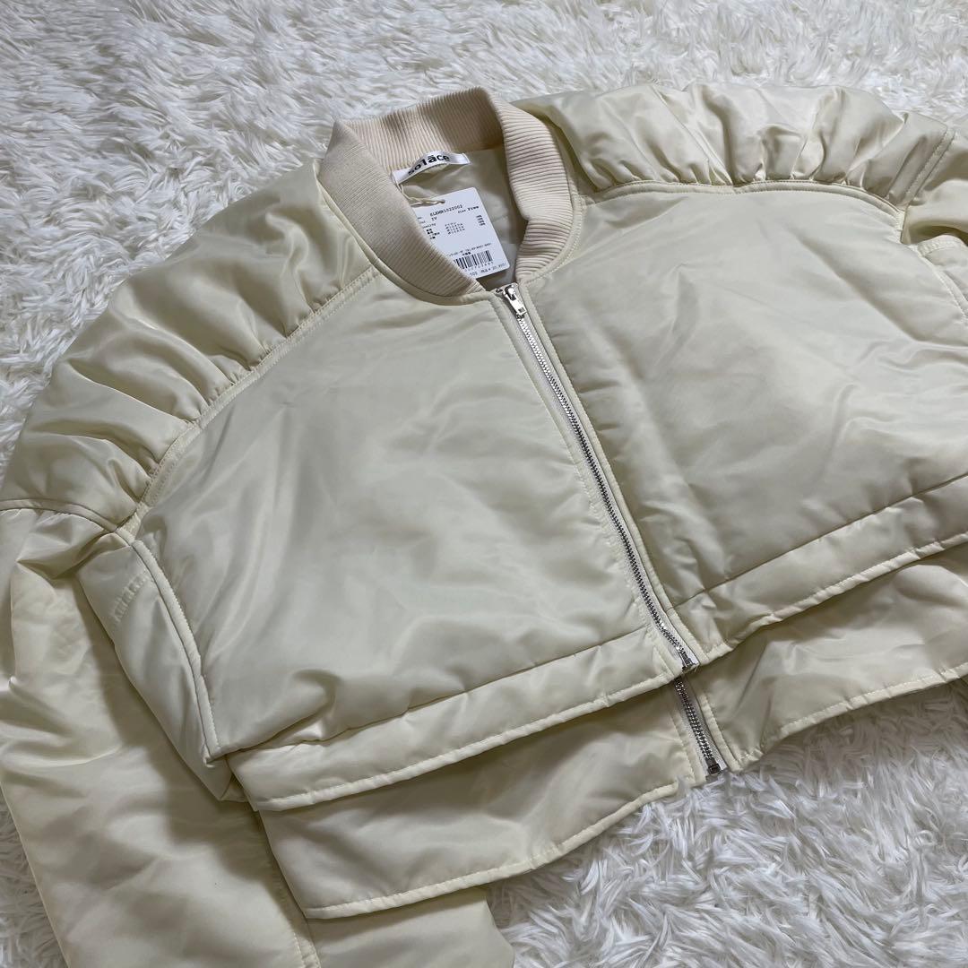 未使用タグ付き✨ solace ソレイス 短丈 MA-1ブルゾン アイボリー