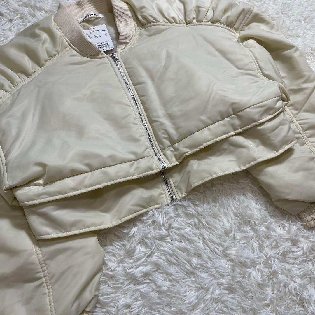未使用タグ付き✨ solace ソレイス 短丈 MA-1ブルゾン アイボリー
